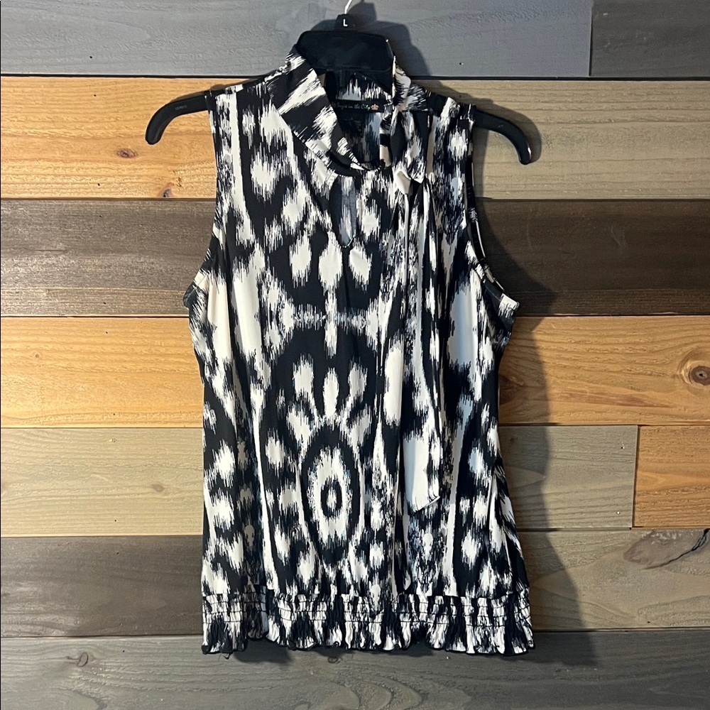 Suzie In The City Monochrome Patterned Blouse